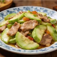 西葫芦炒肉片