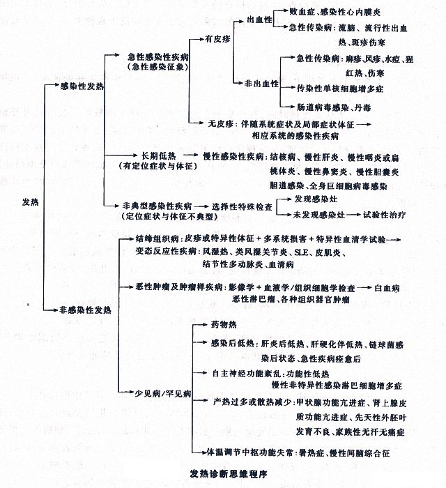 发热诊断思维程序(图表)