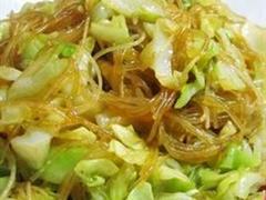 圆白菜炒粉丝
