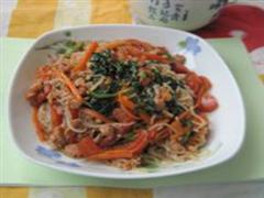 黄瓜炒玉米面