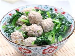 菠菜丸子汤
