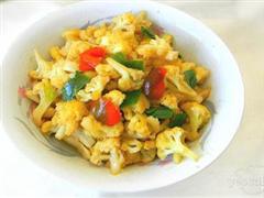 青椒炒花菜
