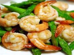 清炒芦笋虾仁