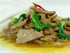 小白菜心炒猪肝