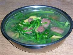 菠菜猪血汤