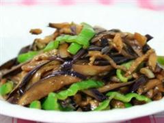青椒炒茄丝
