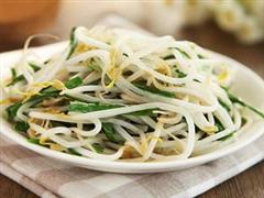 绿豆芽炒韭菜