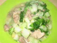 白菜炒肉片