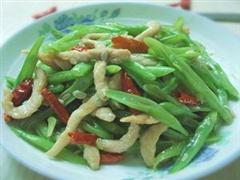 肉丝炒四季豆