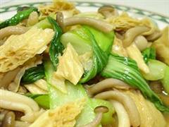 炝腐竹鲜蘑