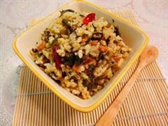 雪菜肉丝炒饭