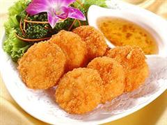 煎烹金钱虾饼
