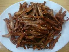 干烹银鱼