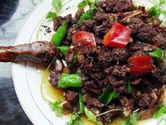 炒血鸭