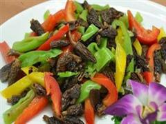 羊肚菌烧火镰肉