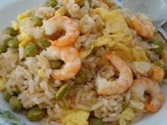 虾仁青豆节瓜蛋炒饭