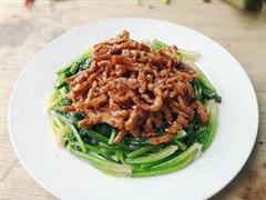 菠菜拌肉丝
