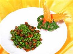 咸肉炒毛豆竹笋