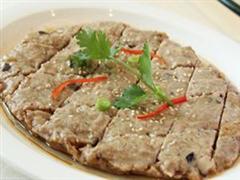 土鱿蒸肉饼