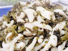 雪菜炒鲜鱿银丝