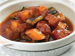 红烧肉炖茄子