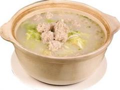 沙锅冬菜丸子汤