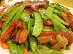 鲜翠荷兰豆烧肉