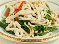 豆苗炒鸡丝