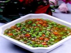 白肉末烩豌豆