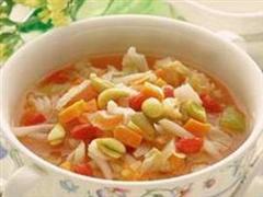 番茄大豆芽草菇豆腐汤