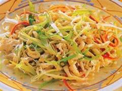 生炒鸡丝掐菜