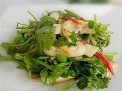香菜拌海蛏