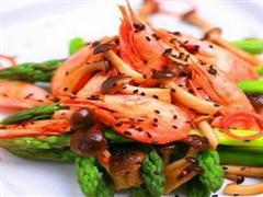 银杏芦笋北极虾