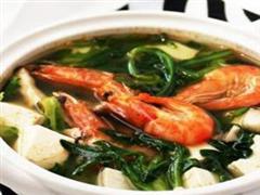 鲜虾荠菜汤