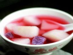 紫薯雪梨蜂蜜水