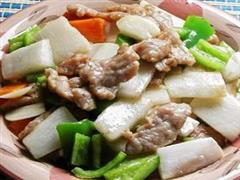 肉片炒山药