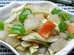蹄筋炒茭白