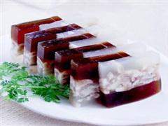 双色肉皮冻