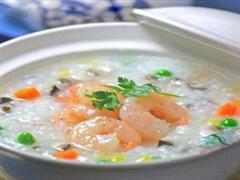 虾仁蜜桃粥