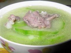 丝瓜榨菜粉丝肉片汤