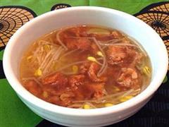 金菇芽菜肉片汤