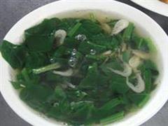 菠菜虾米汤