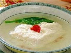 鸡蓉火腿豆花汤