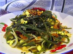 黄豆芽拌海带
