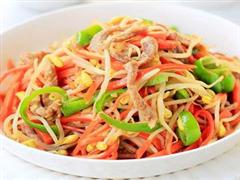 银芽羊肉丝