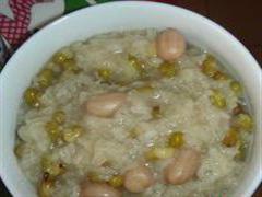 绿豆花生粥