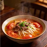番茄金针菇牛肉汤