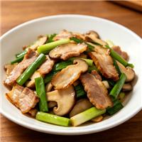 蒜苗平菇炒肉片