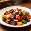 黑椒彩椒牛肉粒